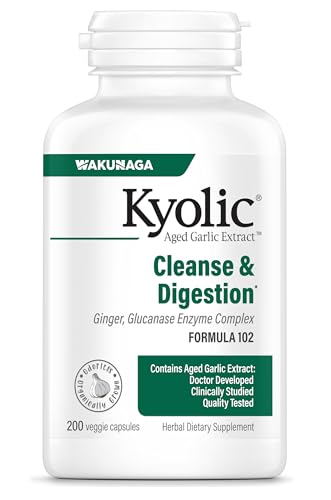 Extracto de Ajo Aged Kyolic Fórmula 102, Limpieza y Digestión*, Complejo de Jengibre y Enzimas, 200 Cápsulas - imagen 3