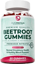 Gomitas de Remolacha PurePremium - 60 Chews Sin Azúcar - Suplementos de Óxido Nítrico con Sabor Natural a Arándano - 1 Mes de Suministro - imagen 1