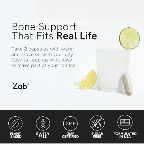 Suplemento de Algas de Calcio ZAB a Base de Plantas, con Vitamina D3 y K2 MK7, Complejo de Magnesio y Calcio para la Salud Ósea Diaria, 90 Cápsulas, - imagen 8
