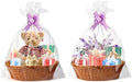 Cestas de Regalo Vacías Boensi 2 Piezas, 14.9x 11x 4.7 Cesta de Mimbre con Listón, Ideal para Almacenamiento en Cocina, Regalos de Navidad, Centro de - imagen 1
