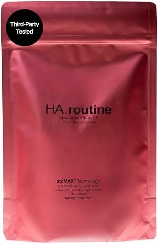 Gomitas de Vitamina C Liposomal Haroutine - 500mg, 60 Gomitas Sin Azúcar, 30 Porciones, Apoyo Inmunológico y Colágeno, Antioxidante - Sabor Fresa - imagen 1