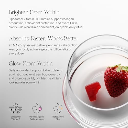 Gomitas de Vitamina C Liposomal Haroutine - 500mg, 60 Gomitas Sin Azúcar, 30 Porciones, Apoyo Inmunológico y Colágeno, Antioxidante - Sabor Fresa - imagen 4
