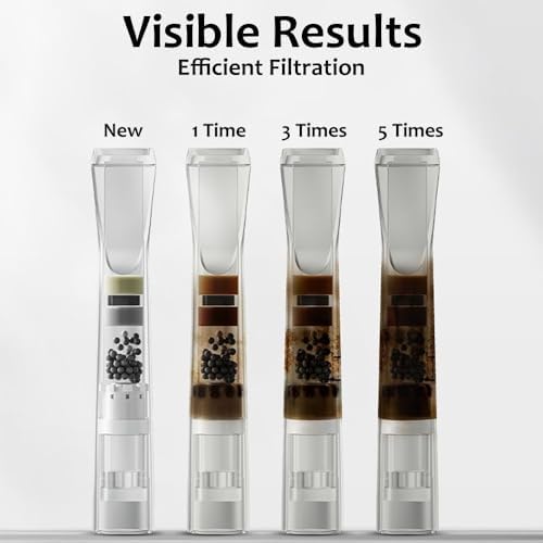 Filtros Desechables ZOBO Turbina Nuevos, 25 Capas de Multi-Filtrado para Reducir Alquitrán y Manchas de Humo (100 por Paquete), Diseño Estiloso, - imagen 3