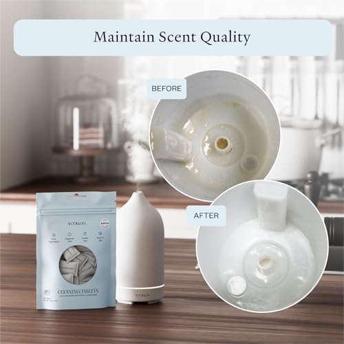 Tabletas Limpiadoras VITRUVI para Difusores y Humidificadores | Elimina Manchas y Residuos, Previene Acumulación, Mejora Rendimiento | Fácil de Usar - imagen 3