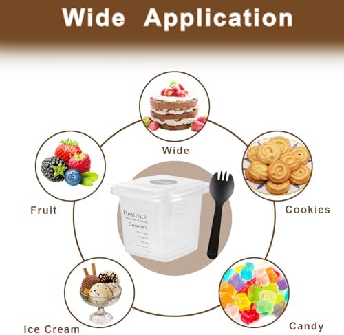 JMIATRY 100 Piezas de Vasos Plásticos Cuadrados Desechables de 12 oz con Tapa y Cucharas, Vasos para Postres Tiramisu, Mousse, Yogur y Fruta - imagen 6