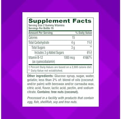 Vitafusion B-12 1000 mcg 140 Cápsulas (Paquete de 2) - imagen 8
