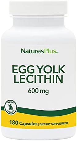 Lecitina de Yema de Huevo NaturesPlus - 600 mg, 180 Cápsulas - Libre de Soja y Gluten - 90 Porciones - imagen 1