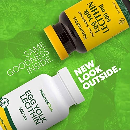 Lecitina de Yema de Huevo NaturesPlus - 600 mg, 180 Cápsulas - Libre de Soja y Gluten - 90 Porciones - imagen 2