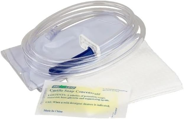 Set de Bolsas de Enema Desechables de 1500 ml, Tubo de 60 Pulgadas y Pinza para Limpieza de Colon (Paquete de 4) - imagen 4