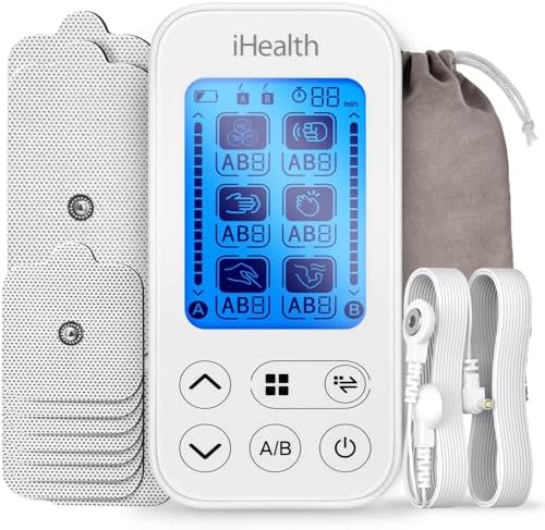 Electroestimulador iHealth Dual-Channel TENS, Alivio Personalizado para Dolor de Espalda, Hombros, Cuello y Ciática - 24 Modos, 15 Intensidades, - imagen 1