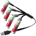 Baterías Recargables EBL AA de Litio 3500mWh, Paquete de 4, 1.5V, 1600+ Ciclos, Carga Rápida 2H con Cable USB-C - imagen 1