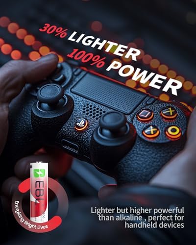 Baterías Recargables EBL AA de Litio 3500mWh, Paquete de 4, 1.5V, 1600+ Ciclos, Carga Rápida 2H con Cable USB-C - imagen 7
