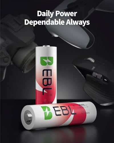 Baterías Recargables EBL AA de Litio 3500mWh, Paquete de 4, 1.5V, 1600+ Ciclos, Carga Rápida 2H con Cable USB-C - imagen 8