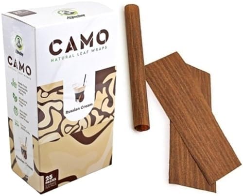 Camo Wraps - Papel para enrollar sabor Crema Rusa - Caja completa, 25 bolsas - imagen 1
