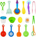 Hiawbon Set de 20 Piezas de Herramientas para Bin Sensorial, Accesorios de Juguetes para Motricidad Fina, Cubos, Pinzas y Cucharas para Niños de 2 - imagen 1