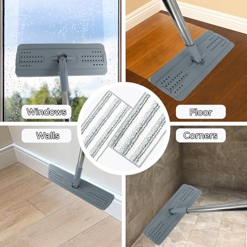 Paquete de 12 Almohadillas de Microfibra Reutilizables y Lavables para Trapeadores JOYMOOP, Libman, Oshang y la mayoría de trapeadores planos de 13X5 - imagen 5