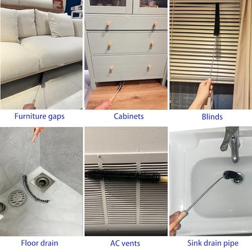 Kit de Limpiador de Ventilación para Secadora, Set de Cepillos Flexibles de 3 Tamaños con 2 Cepillos de Grietas, Herramienta de Limpieza de Pelusa de - imagen 5