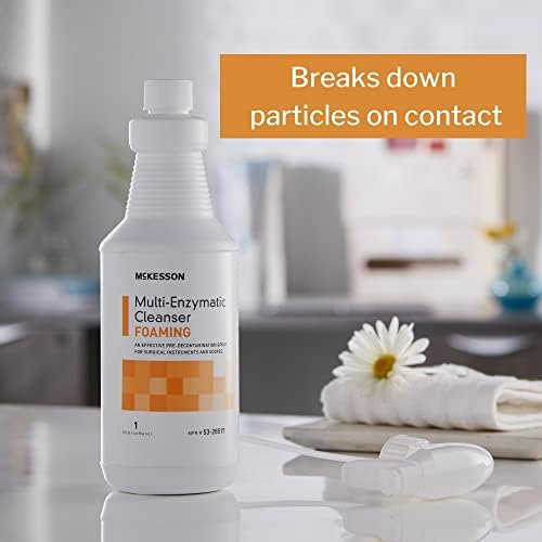 Limpiador Multi-Enzimático McKesson para Instrumentos Quirúrgicos y Equipos de Salud, 32 oz [Paquete de 1] Espumoso, Lluvia Fresca - imagen 2