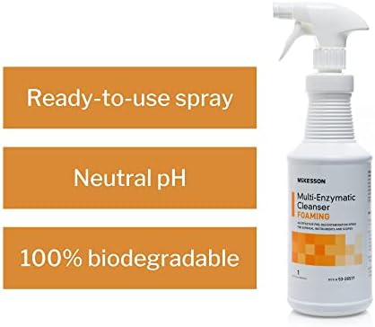 Limpiador Multi-Enzimático McKesson para Instrumentos Quirúrgicos y Equipos de Salud, 32 oz [Paquete de 1] Espumoso, Lluvia Fresca - imagen 3