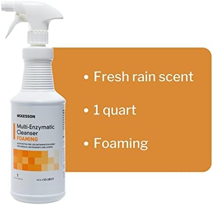 Limpiador Multi-Enzimático McKesson para Instrumentos Quirúrgicos y Equipos de Salud, 32 oz [Paquete de 1] Espumoso, Lluvia Fresca - imagen 4