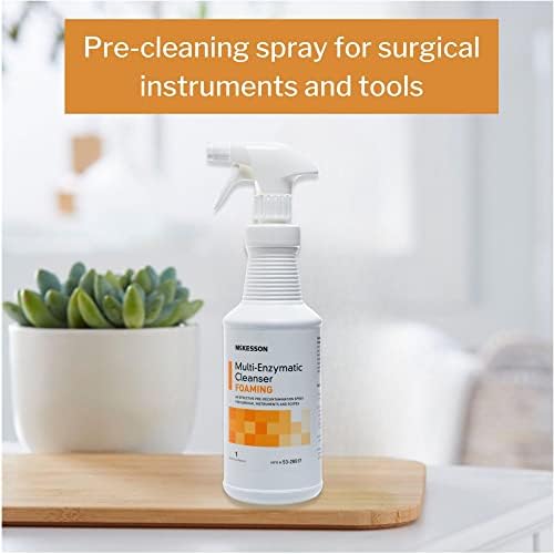 Limpiador Multi-Enzimático McKesson para Instrumentos Quirúrgicos y Equipos de Salud, 32 oz [Paquete de 1] Espumoso, Lluvia Fresca - imagen 5
