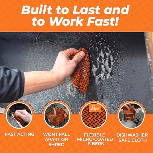 Limpiador Q-Swiper 2-Minutos de Proud Grill Company para Parrillas y Rejillas con Paño de Limpieza - Regalos para el Día del Padre, Desengrasante - imagen 3