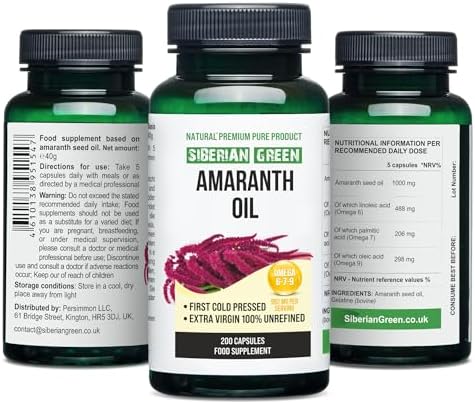 Cápsulas de Aceite de Semilla de Amaranto Verde Siberiano 200 Softgels, Cosecha Silvestre de Siberia Altai, Prensado en Frío, Sin Refino - imagen 4