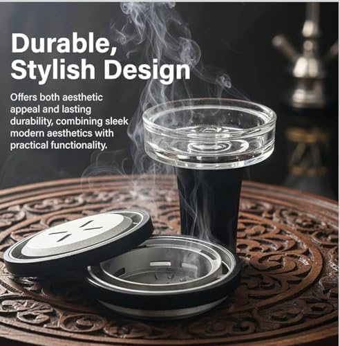 Tazón Premium SZ SafePak para Hookah – Dispositivo de Gestión de Calor de Vidrio y Aluminio, Duradero y Fácil de Limpiar - imagen 6