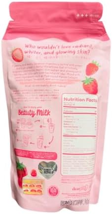 Bebida de Colágeno Japonés Dear Face Beauty Milk con Fresa - 50,000mg de Colágeno Hidrolizado, 6.3 Onzas (Paquete de 1) - imagen 2