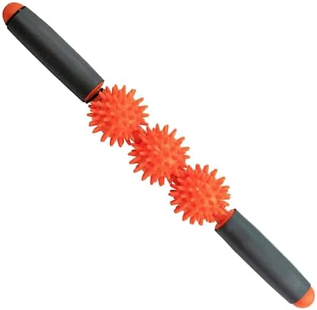 Rodillo de Masaje Tiger Tail para Puntos de Presión, Rodillo Espinoso de 17 con Tres Bolas Espinosas de 2.25 que Ruedan Independientemente (Rodillo - imagen 1