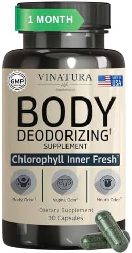 Suplemento Desodorante Corporal VINATURA para Mujeres - Pastillas Mágicas de Clorofila para Eliminar Olores, Desodorante Interno, 30 Cápsulas - imagen 1