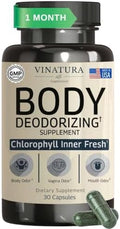 Suplemento Desodorante Corporal VINATURA para Mujeres - Pastillas Mágicas de Clorofila para Eliminar Olores, Desodorante Interno, 30 Cápsulas - imagen 1