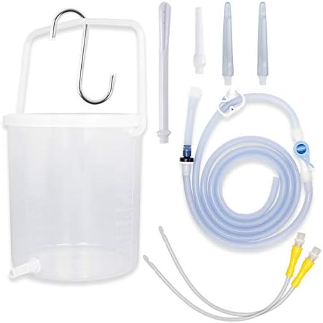 Kit de Enema TopQuaFocus de 2 Cuartos con Antirretorno, Set de Limpieza de Colon BPA Libre con 6 Puntas, Ideal para Hombres y Mujeres, Calidad Premium - imagen 1