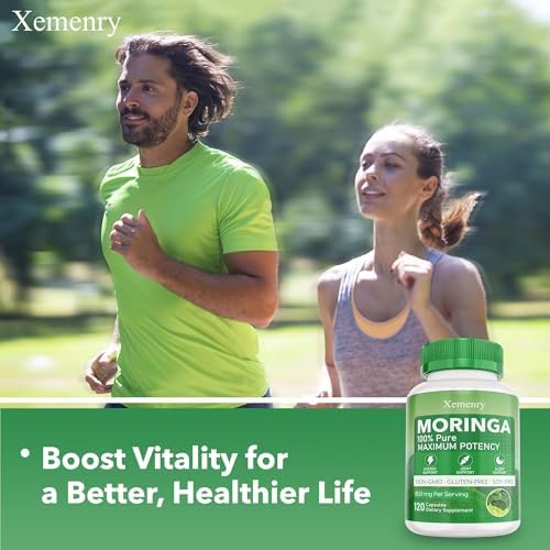 Cápsulas de Moringa Xemenry, Polvo de Moringa Puro - Apoya Energía, Inmunidad y Salud Digestiva - Superalimento Verde con Vitaminas y Aminoácidos - - imagen 6