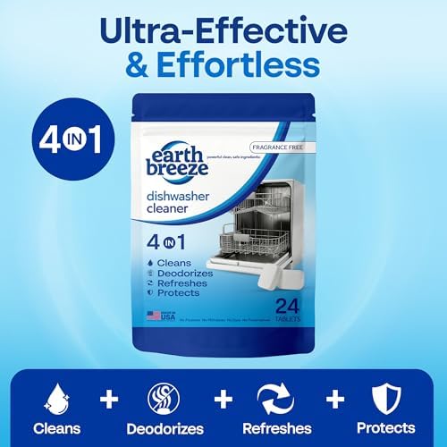 Tabletas Limpiadoras para Lavavajillas Earth Breeze – 4 en 1: Limpia, Desodoriza, Refresca y Protege – Elimina Olores, Acumulación y Residuos – Sin - imagen 3