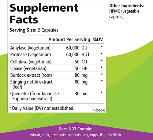 Suplemento Natural para Alergias AllerFree de Pure Essence Labs - Pastillas No Somnolientas para la Salud Nasal y Sinusal - 60 Cápsulas con Enzimas y - imagen 5