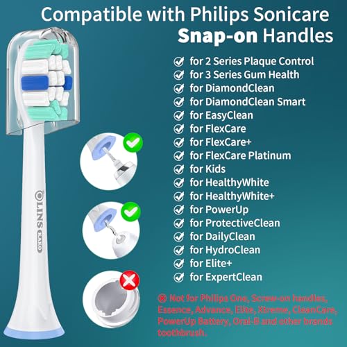 Cabezas de Repuesto OLINS KAKO para Philips Sonicare, Compatible con Cepillos de Dientes Philips Sonicare, Paquete de 8 unidades - imagen 2