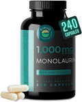 Cápsulas de Monolaurina 1000mg — Con Glicerol Puro y Ácido Laurico de Coco Crudo — Veganas, No Transgénicas y Sin Soja — 240 Cápsulas - imagen 1