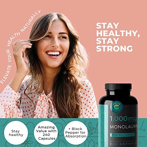 Cápsulas de Monolaurina 1000mg — Con Glicerol Puro y Ácido Laurico de Coco Crudo — Veganas, No Transgénicas y Sin Soja — 240 Cápsulas - imagen 2