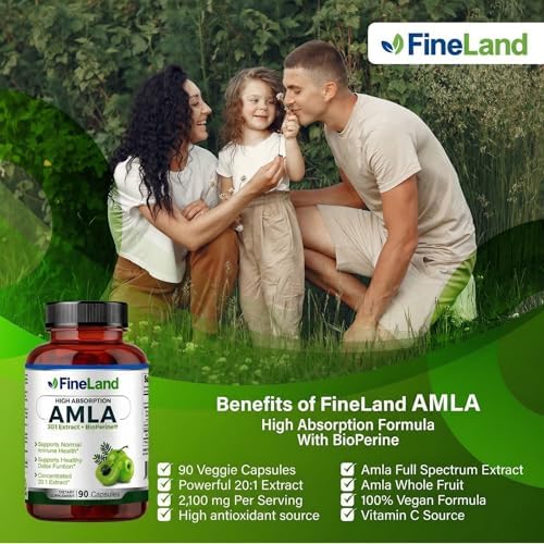 Extracto de Amla (Grosella India) de FineLand con BioPerine® para mejor absorción, rico en Vitamina C natural, apoyo inmune y digestivo – 90 cápsulas - imagen 5