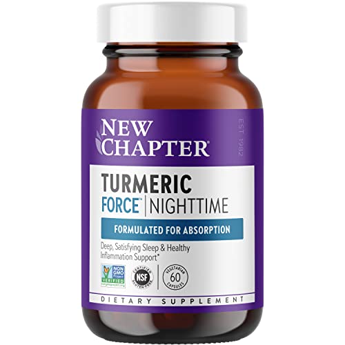 Suplemento de Cúrcuma New Chapter + Ayuda para Dormir - Turmeric Force Nocturno con Raíz de Valeriana + Jengibre + Sin Pimienta Negra + Ingredientes - imagen 6