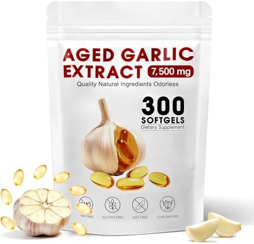 Extracto de Ajo Envejecido 300 Softgels, Suplemento de Ajo de Alta Potencia, Fáciles de Tragar, Sin Olor, Fórmula Natural Pura, No GMO, Sin Gluten - imagen 1