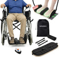 Hamaca para pies de silla de ruedas Premium, no colapsable, con separador y almacenamiento para soporte de andador, elevador portátil y accesorios - imagen 1
