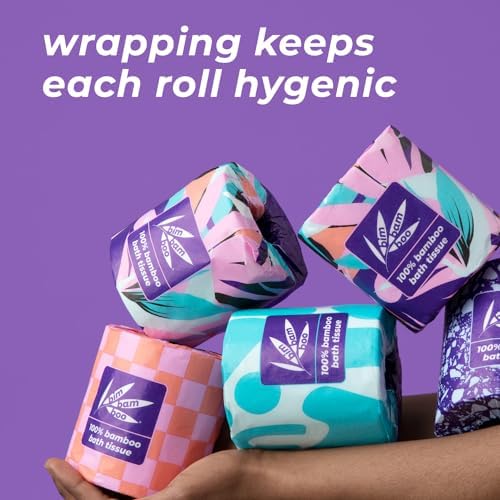 Papel Higiénico de Bambú Bim Bam Boo 2 Capas - Tissue Sostenible - 8 Rollos Dobles, 320 Hojas por Rollo - Seguro para Fosas Sépticas - Sin Plástico - imagen 5
