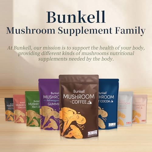 Polvo de Champiñones Adaptogénicos Bunkell con Ashwagandha - Complejo de 10 Hongos: Melena de León, Reishi, Chaga y Maitake - Apoyo Energético, - imagen 7