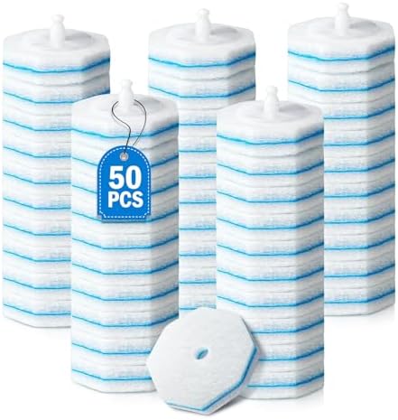 50 Piezas de Repuestos para Cepillo de Inodoro, Cabezas Desechables para Limpieza de Baño, Compatibles con Cepillos y Fregadores, Paquete Local - imagen 1