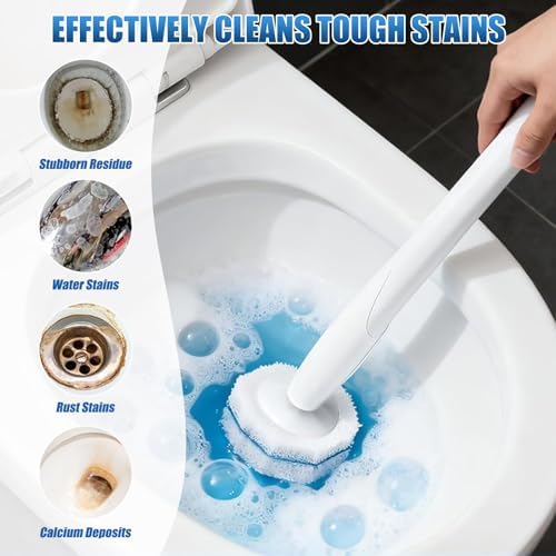 50 Piezas de Repuestos para Cepillo de Inodoro, Cabezas Desechables para Limpieza de Baño, Compatibles con Cepillos y Fregadores, Paquete Local - imagen 4