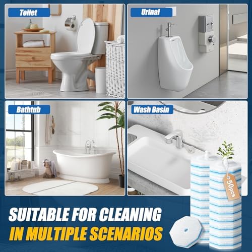 50 Piezas de Repuestos para Cepillo de Inodoro, Cabezas Desechables para Limpieza de Baño, Compatibles con Cepillos y Fregadores, Paquete Local - imagen 7