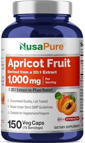 NusaPure Almendra Damasco, 1000 mg, 150 Cápsulas Veganas (Veganas, Sin OGM) - imagen 1