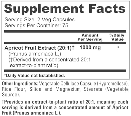 NusaPure Almendra Damasco, 1000 mg, 150 Cápsulas Veganas (Veganas, Sin OGM) - imagen 4